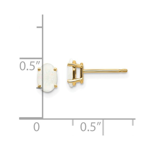 14k Opal Earrings - October - Picture 2 of 4